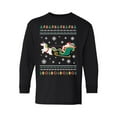 thumbnail image 1 of Awkward Styles Ugly Xmas Long Sleeve Shirt for Kids Youth Boys Girls Christmas Santa with Unicorn Shirt, 1 of 4