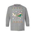 thumbnail image 1 of Awkward Styles Ugly Xmas Long Sleeve Shirt for Kids Youth Boys Girls Christmas Santa with Unicorn Shirt, 1 of 4
