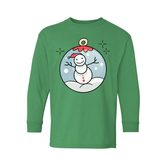 Awkward Styles Xmas Long Sleeve Shirt for Kids Youth Boys Girls Christmas Snowman Shirt