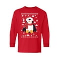 thumbnail image 1 of Awkward Styles Xmas Long Sleeve Shirt for Kids Youth Boys Girls Penguin Christmas Pattern Shirt, 1 of 4