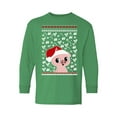 thumbnail image 1 of Awkward Styles Xmas Long Sleeve Shirt for Kids Youth Boys Girls Pig Christmas Pattern Shirt, 1 of 4