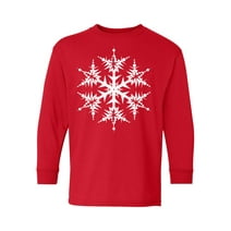 Awkward Styles Ugly Xmas Long Sleeve Shirt for Kids Youth Girls Boys Christmas Snowflake Shirt