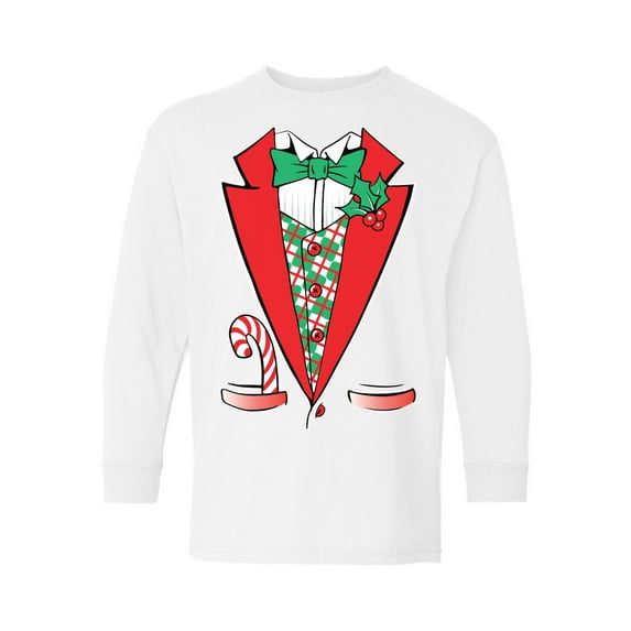 Awkward Styles Ugly Christmas Long Sleeve Shirt for Kids Youth Boys Girls Red Xmas Shirt