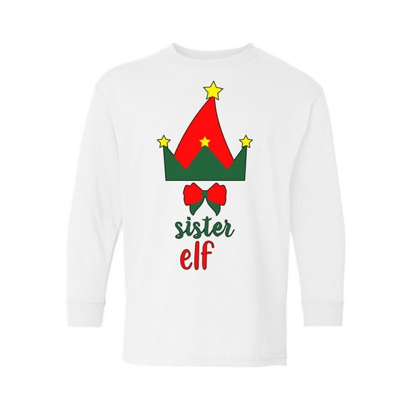 Awkward Styles Xmas Long Sleeve Shirt for Kids Youth Girls Christmas Sister Elf Shirt
