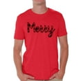 thumbnail image 1 of Awkward Styles Xmas Shirts for Men Christmas Merry Plaid T-Shirt, 1 of 4