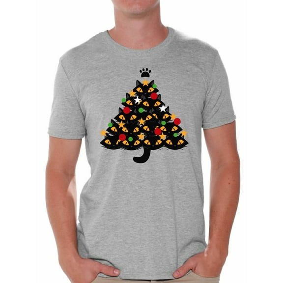 Awkward Styles Ugly Xmas Shirts for Men Christmas Tree T-Shirt