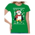 thumbnail image 1 of Awkward Styles Xmas Shirts for Women Christmas Penguin T-Shirt, 1 of 4