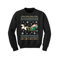 thumbnail image 1 of Awkward Styles Xmas Sweater for Boys Girls Kids Youth Christmas Santa with Unicorn Sweatshirt, 1 of 4