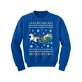 thumbnail image 1 of Awkward Styles Xmas Sweater for Boys Girls Kids Youth Christmas Santa with Unicorn Sweatshirt, 1 of 4