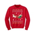 thumbnail image 1 of Awkward Styles Xmas Sweater for Boys Girls Kids Youth Christmas Santa with Unicorn Sweatshirt, 1 of 4