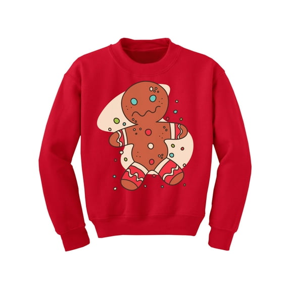 Awkward Styles Xmas Sweater for Boys Girls Kids Youth Funny Christmas Gingerbread Sweatshirt