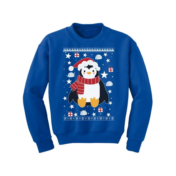 Awkward Styles Xmas Sweater for Boys Girls Kids Youth Penguin Christmas Pattern Sweatshirt