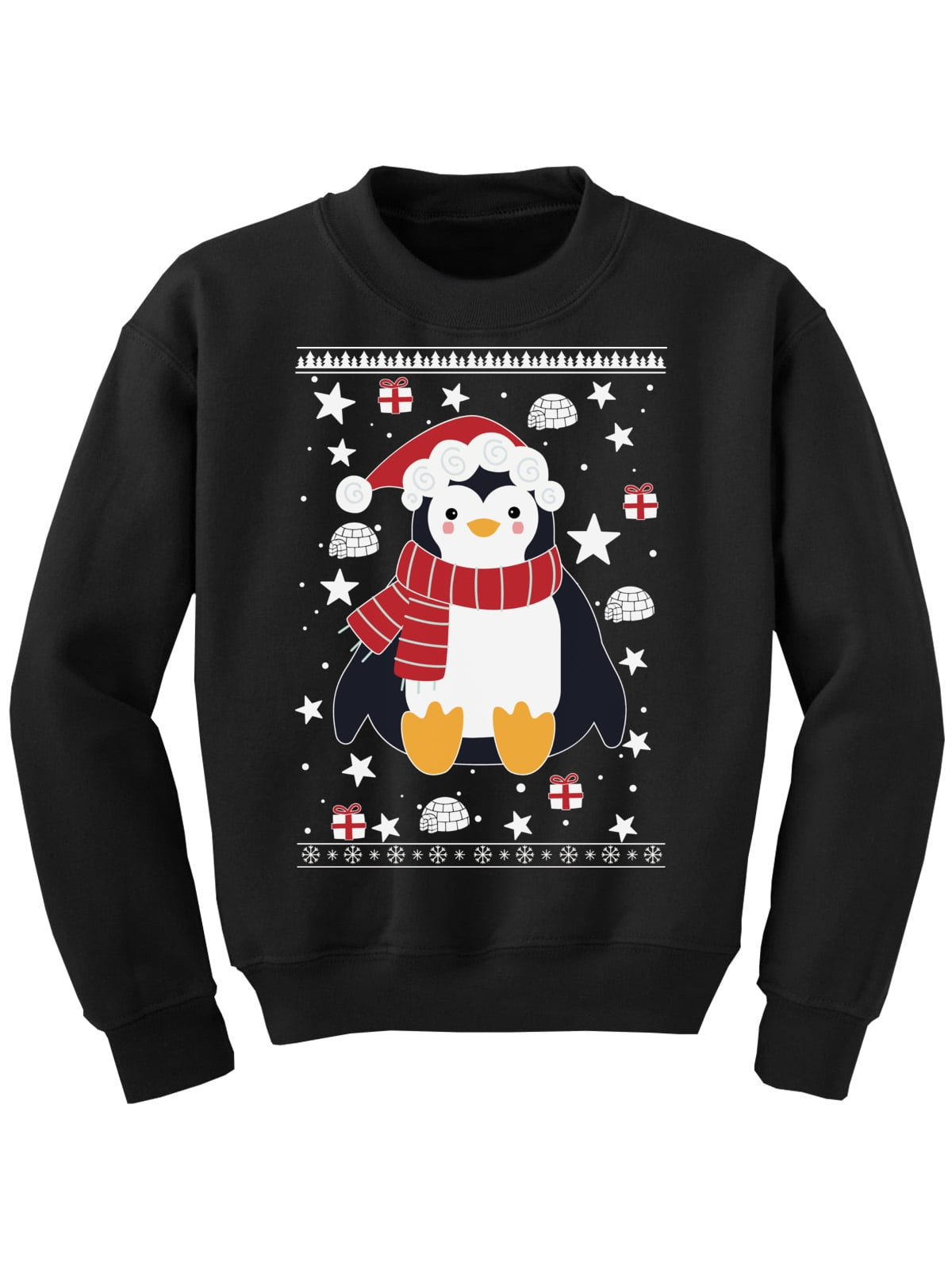 Penguin christmas top sweater walmart