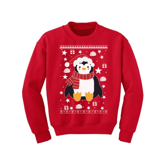 Awkward Styles Xmas Sweater for Boys Girls Kids Youth Penguin Christmas Pattern Sweatshirt