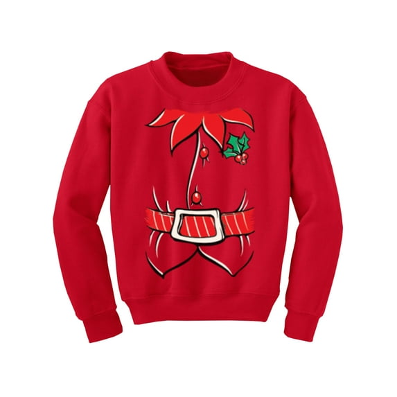 Awkward Styles Xmas Sweater for Girls Boys Kids Youth Adorable Christmas Elf Suit Sweatshirt