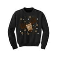 thumbnail image 1 of Awkward Styles Xmas Sweater for Girls Boys Kids Youth Brown Christmas Deer Sweatshirt, 1 of 4