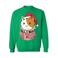 thumbnail image 1 of Awkward Styles Xmas Sweatshirt All I Want for Christmas is Meow Sweater, 1 of 5