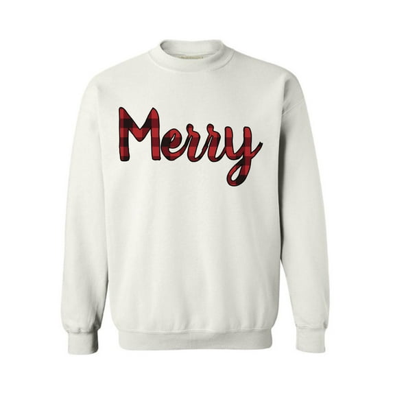 Awkward Styles Xmas Sweatshirt Christmas Merry Plaid Sweater
