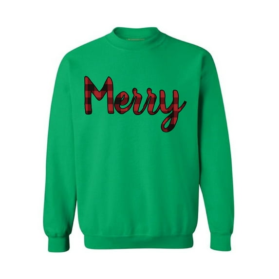 Awkward Styles Xmas Sweatshirt Christmas Merry Plaid Sweater