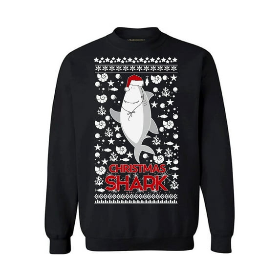 Awkward Styles Xmas Sweatshirt Christmas Shark In Hat Sweater