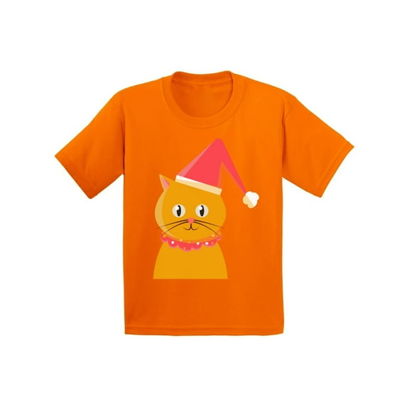 Awkward Styles Xmas T-Shirt for Boys Girls Christmas Cat Kids T Shirts