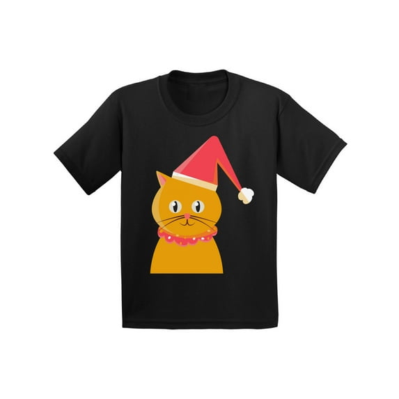 Awkward Styles Xmas T-Shirt for Boys Girls Christmas Cat Kids T Shirts
