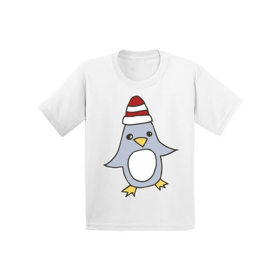 Awkward Styles Xmas T-Shirt for Boys Girls Christmas Penguin Cartoon Kids T Shirts