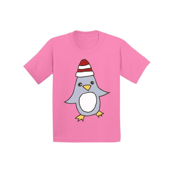Awkward Styles Xmas T-Shirt for Boys Girls Christmas Penguin Cartoon Kids T Shirts