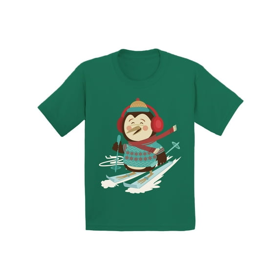Awkward Styles Xmas T-Shirt for Boys Girls Christmas Penguin Toddler Shirt