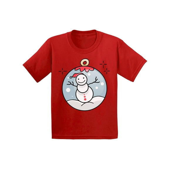Awkward Styles Ugly Xmas T-Shirt for Girls Boys Christmas Snowman Kids T Shirts