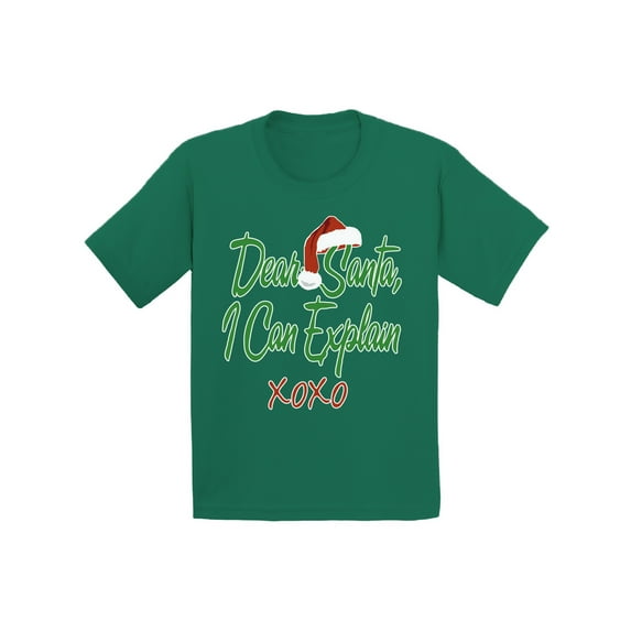 Awkward Styles Xmas T-Shirt for Girls Boys Dear Santa I Can Explain Christmas Toddler Shirt