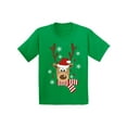 thumbnail image 1 of Awkward Styles Ugly Xmas T-Shirt for Girls Boys Deer in Red Xmas Hat Kids T Shirts, 1 of 4