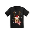 thumbnail image 1 of Awkward Styles Ugly Xmas T-Shirt for Girls Boys Deer in Red Xmas Hat Toddler Shirt, 1 of 4
