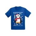 thumbnail image 1 of Awkward Styles Xmas T-Shirt for Girls Boys Penguin Christmas Pattern Kids T Shirts, 1 of 4