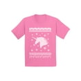 thumbnail image 1 of Awkward Styles Xmas T-Shirt for Girls Boys White Christmas Unicorn Kids T Shirts, 1 of 4