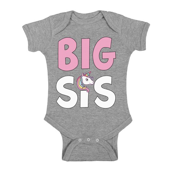 Awkward Styles Unicorn Baby Bodysuit Short Sleeve Unicorn Romper for Sister One Piece Sister One Piece Top Birthday Gifts for Baby Girls Bodysuit for Little One Cute Baby Clothing for Girls Kids Gifts