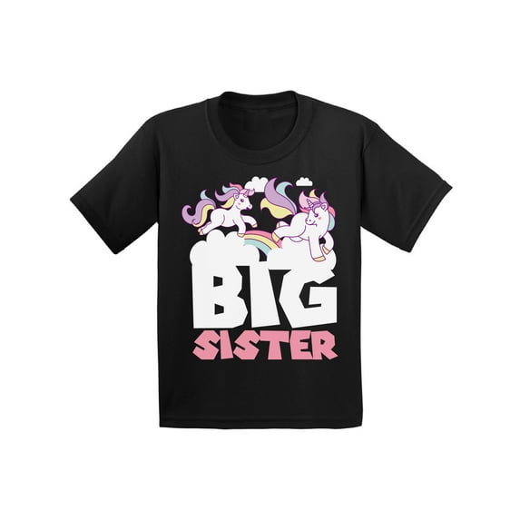 Awkward Styles Unicorn Collection Unicorn Toddlers Shirts for Girls I'm Big Sister Shirt Big Sister Toddler Shirt Lovely T Shirts for Girls Girls Clothing Sis Tshirt for Kids Birthday Gifts for Sister