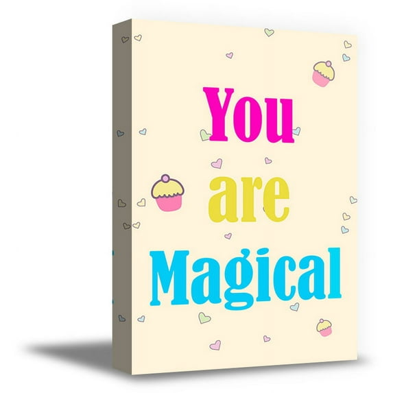 Awkward Styles Unicorn Illustration You Are Magical Canvas Kids Room Wall Art Unicorn Picture Kids Play Room Wall Art Funny Unicorn Newborn Baby Room Decor Girls Room Wallpapers Made in USA Art