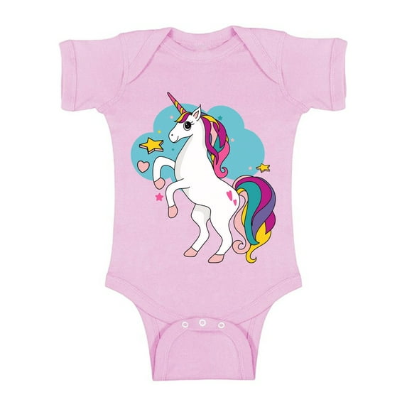 Awkward Styles Unicorn Love Baby Bodysuit Short Sleeve Unicorn Gifts for Baby Girls Unicorn Love Unicorn Gifts Unicorn Party Outfits for Girls Unicorn Birthday Gifts Unicorn Themed