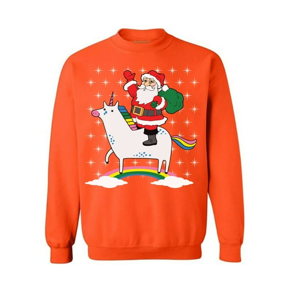 Awkward Styles Christmas Sweater Sweater Christmas Sweater Santa and Unicorn Sweatshirt for Xmas