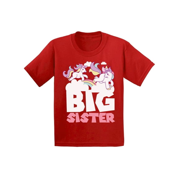 Awkward Styles Unicorn Shirts Big Sister Youth Shirt T Shirts for Girls Unicorn Clothing Big Sister Collection Funny Gifts for Girls I'm Big Sister Shirt Sis Tshirt for Kids Birthday Gifts for Sister