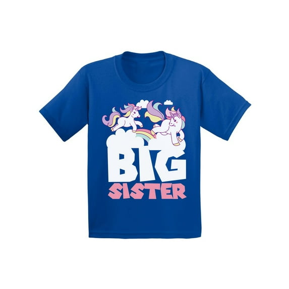 Awkward Styles Unicorn Shirts Big Sister Youth Shirt T Shirts for Girls Unicorn Clothing Big Sister Collection Funny Gifts for Girls I'm Big Sister Shirt Sis Tshirt for Kids Birthday Gifts for Sister