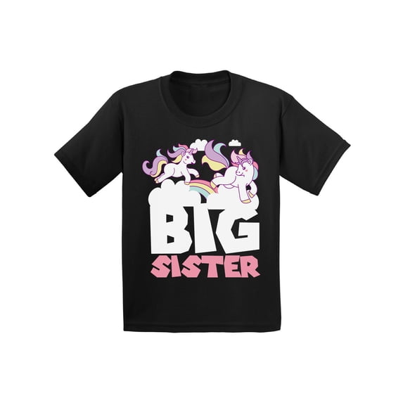 Awkward Styles Unicorn Shirts Big Sister Youth Shirt T Shirts for Girls Unicorn Clothing Big Sister Collection Funny Gifts for Girls I'm Big Sister Shirt Sis Tshirt for Kids Birthday Gifts for Sister