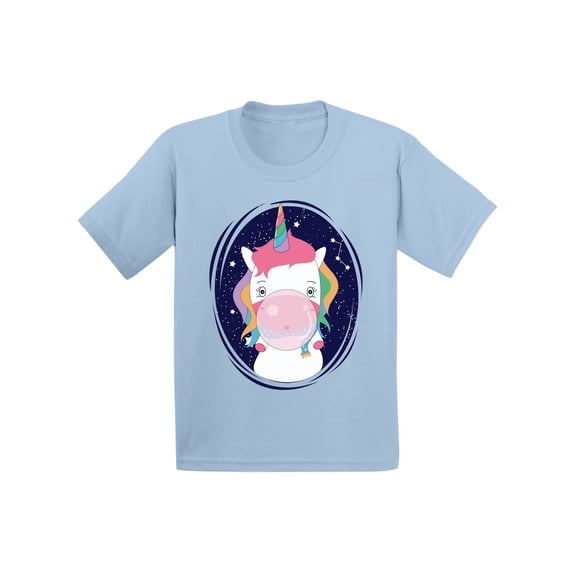Awkward Styles Unicorn Shirts for Toddlers Cute Unicorn T-shirts Birthday Gifts for Kids Unicorn Birthday Party T-shirt Unicorn Chewing a Gum Shirt Gift for 1 Year Old Clothing for Boys and Girls