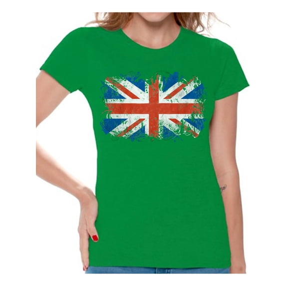 Awkward Styles Union Jack Shirt Women T Shirt British Ladies T-Shirt English Shirt I Love England Shirt New England T Shirt Nifty Shirt for Ladies T Shirt Girls Clothing United Kingdom Gifts