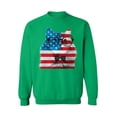 thumbnail image 1 of Awkward Styles Unisex American Flag Cat Graphic Sweatshirt Tops USA Flag Cat Independence Day 4th of July, 1 of 5
