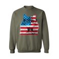 thumbnail image 1 of Awkward Styles Unisex American Flag Cat Graphic Sweatshirt Tops USA Flag Cat Independence Day 4th of July, 1 of 5