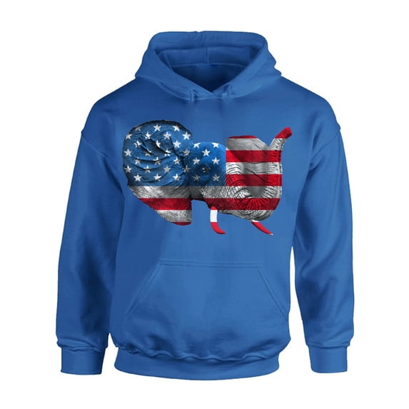 Awkward Styles Unisex American Flag Cute Elephant Graphic Hoodie Tops 4th Of July Party USA Flag