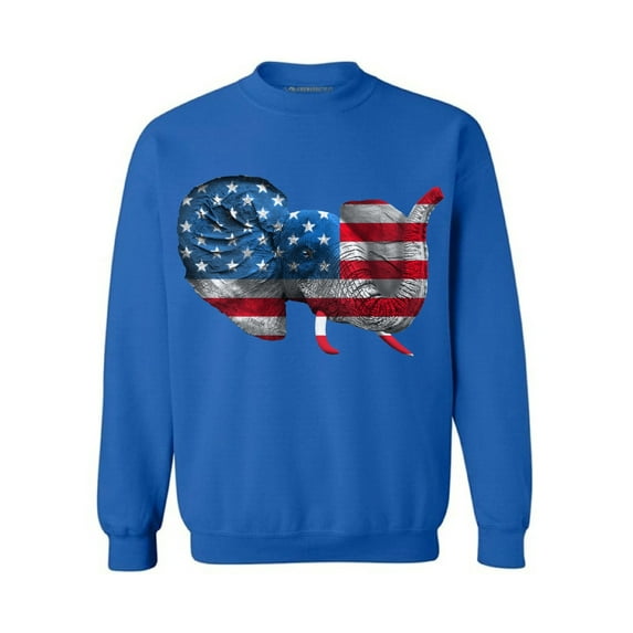 Awkward Styles Unisex American Flag Cute Elephant Graphic Sweatshirt Tops 4th Of July Party USA Flag