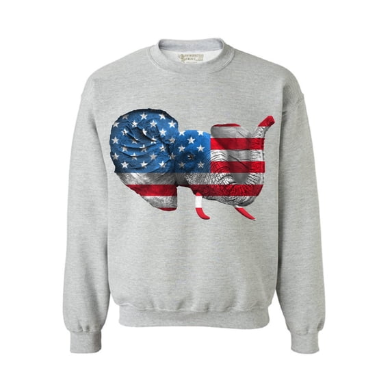 Awkward Styles Unisex American Flag Cute Elephant Graphic Sweatshirt Tops 4th Of July Party USA Flag